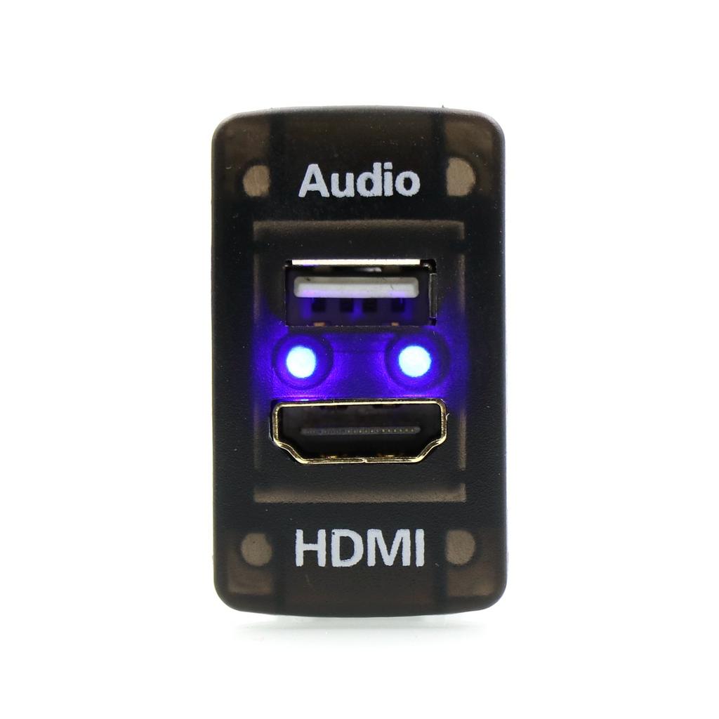 USB Input Port & HDMI Input Port Audio Parts Switch Hole Panel for Honda