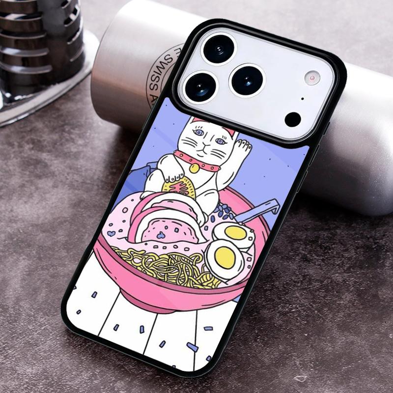 Eating Ramen Noodle Lovers Phone Case For iPhone 17 16 15 14 13 12 11 Pro Max Plus 17Air Soft Silicone Cover