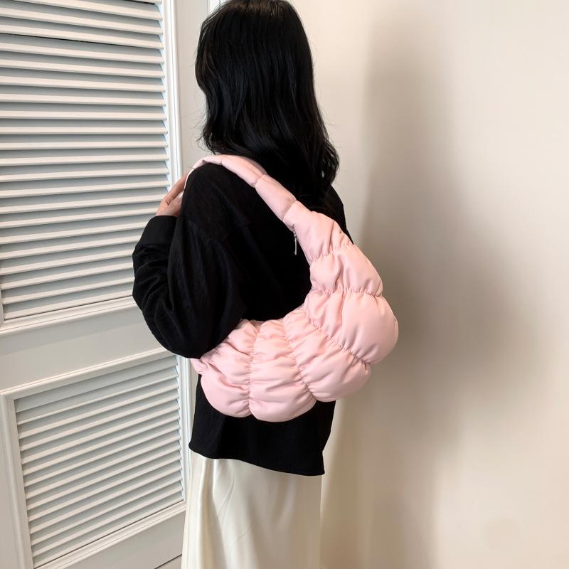 Women's Bag Pleated Cloud Bag Fashi Croissant Bag One Shoulder Dumpling Croissant Bag Hand Bag Bolsas Femininas Mais Vendidas