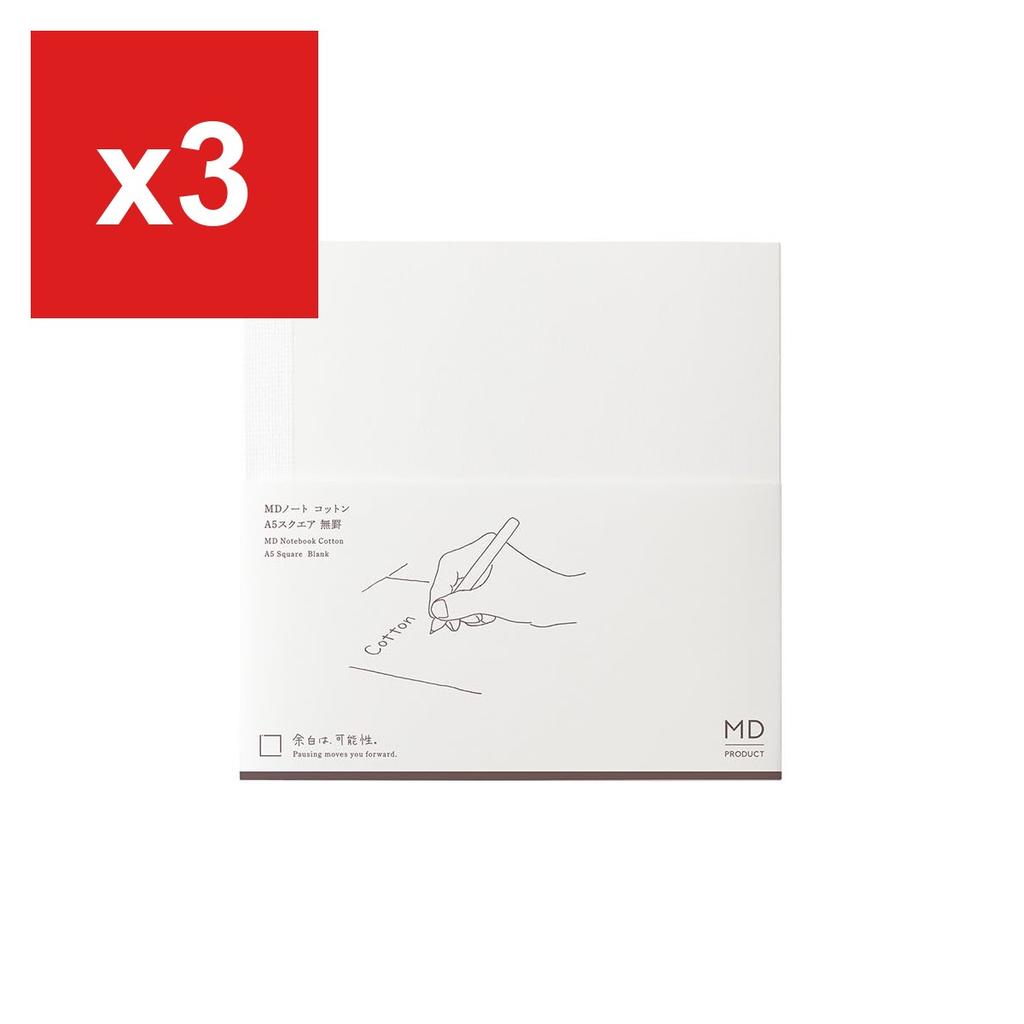 MIDORI MD Notebook, Blank, Cotton