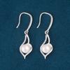 S925 Sterling Silver Baguette Pearl Dangle Earrings for Women - High-End Fashionable Water Drop Slimming Design (2026)