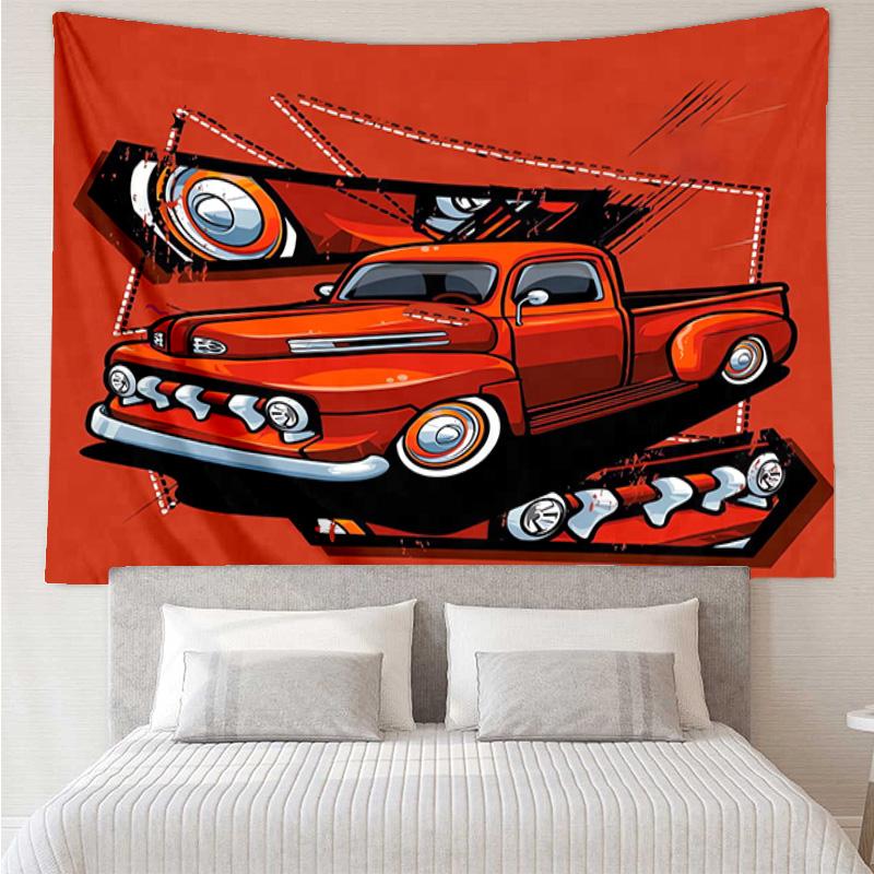 Nighttime Truck Drive Tapestry Hanging for Bedroom,Livingroom, Playroom,Decor Art Room Wall Tapestry Holiday and Birthday Gifts