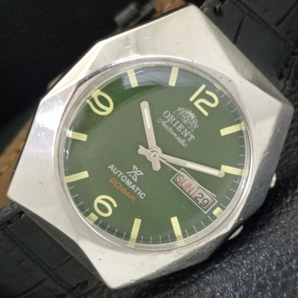 

ВИНТАЖНЫЕ МУЖСКИЕ ЧАСЫ ORIENT AUTOMATIC 46941 ЯПОНИЯ С ЗЕЛЕНЫМ ЦИФЕРБЛАТОМ a701876-5 R207-a701876