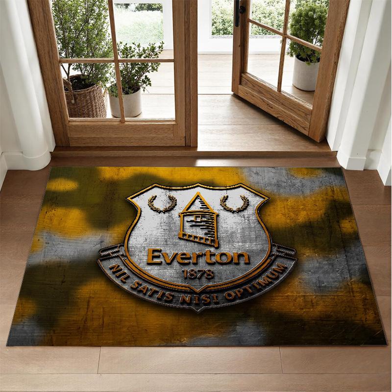 Covor din Catifea Cristal cu Design Fotbalistic Everton Covoraș Decorativ Moale pentru Dormitor Intrare