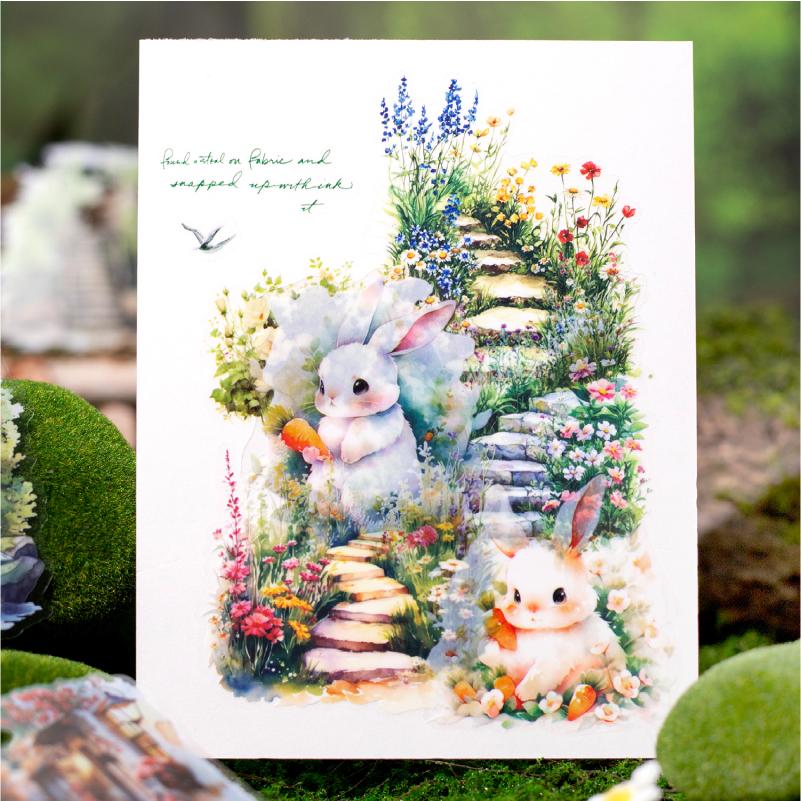 10 Blatt/Beutel Naturpfad Serie Pfad Landschaftsgestaltung PET Sticker DIY Material Dekorative Sticker für Handyhülle Tagebuch Tasse