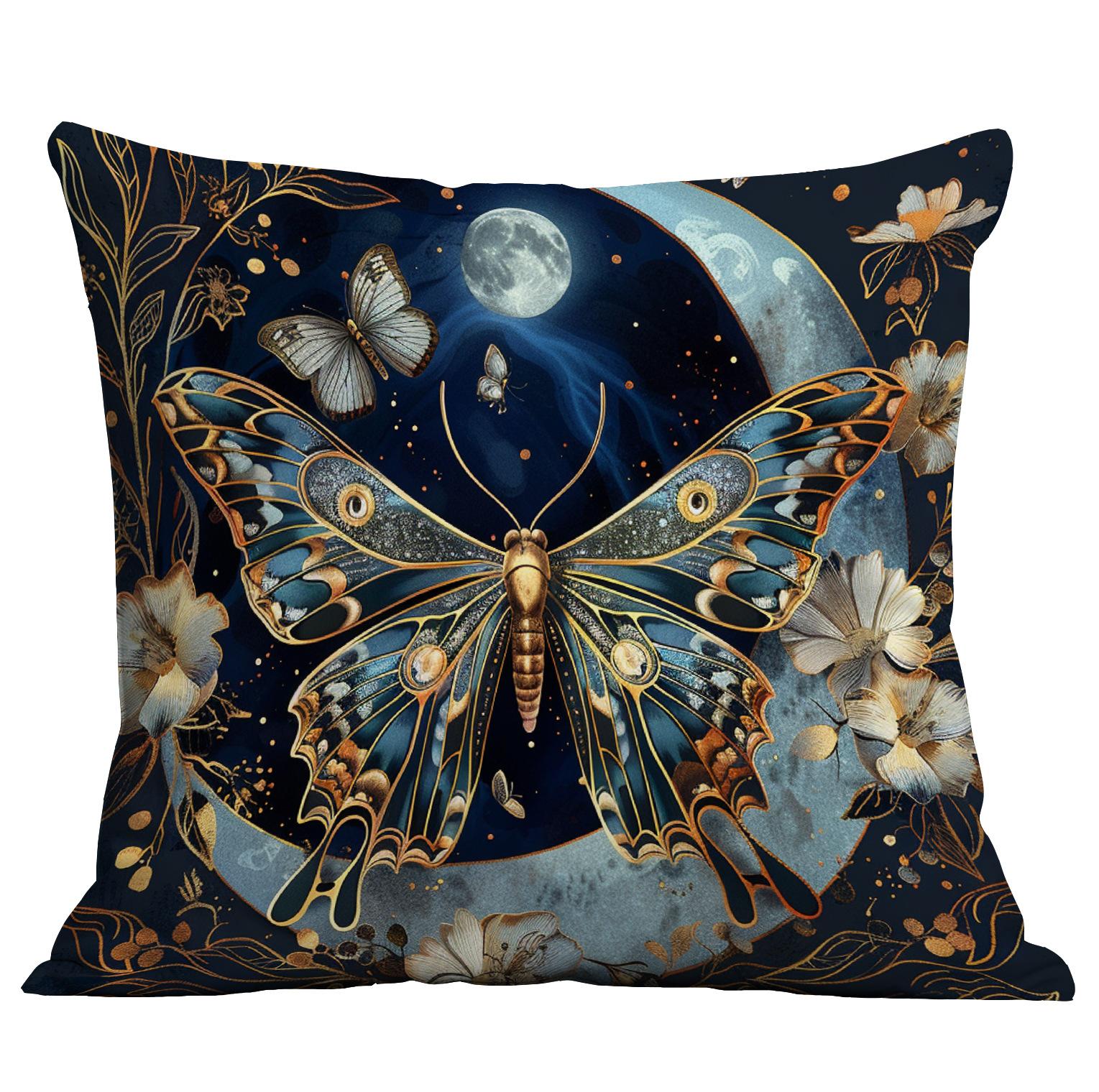 

Новая имитация 3D наволочки с принтом бабочек, ретро, для дома, дивана, декоративная наволочка для подушки 45 * 45Cm