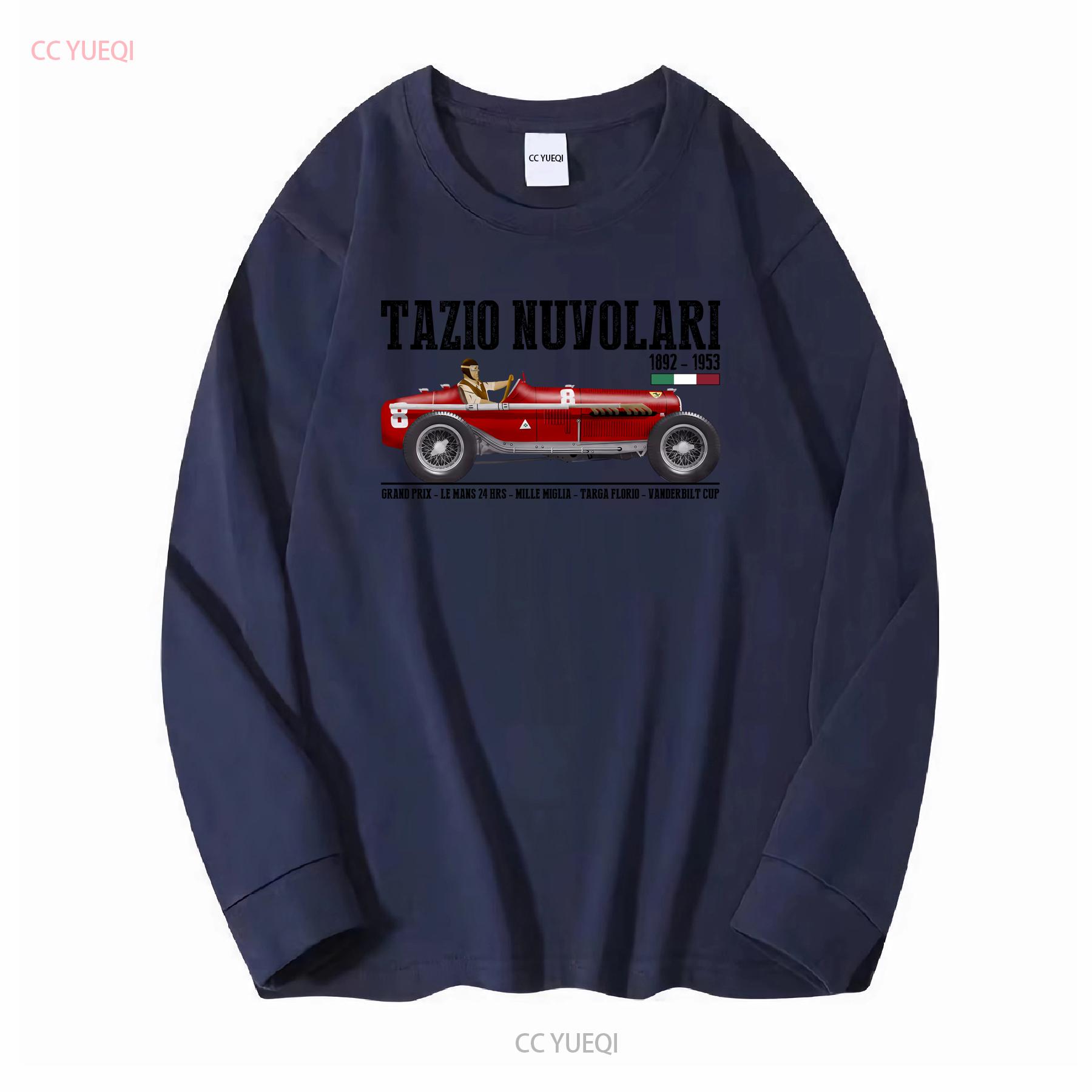 RaceArt Tazio Nuvolari P3 Motorsport Renn T-Shirt vintage Gewaschen Bequem Weich Mode Oberteil Für Den Alltag Unisex 4XL black