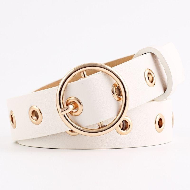 Chic Womens Korean Style Pu Belt With Eyecatching Buckle Options And Trendy Color Selections For Fall