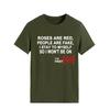 Roses Are Red Women's Loose Round Neck T-Shirt - Short Sleeve, Simple Design, 2021