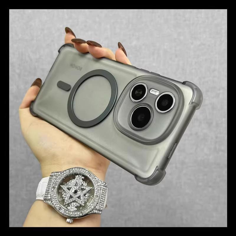 Airbag Shockproof Magnetic Wireless Charging Case For OPPO Reno 14 14F Reno13 13F Reno 13 12 F Pro 12F 11F Magsafe Clear Cover