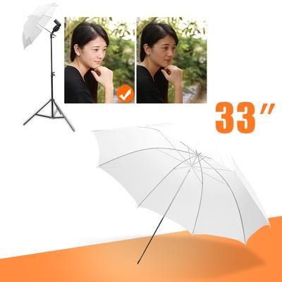 33in / 83cm Studio Flaş Yarı Saydam Beyaz Yumuşak Şemsiye