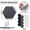 16 Pcs Hexagon Felt Bulletin Board with 50 Push Pins Decorative Hexagon Felt Pin Board for Photos Memos Home and Office Decor