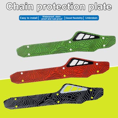 2Pcs Bike Chainstay Protector Carbon Fiber Mountain Road MTB Bicycle Down Tube Chain Stay Frame Guard Bicycle Chain Pad Protective Sticker