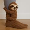 3D Knitted Cute Animal Socks Novelty Koala Cat Sloth Hug Sock Handmade Crocheted Warm Socks Funny Santa Stockings Christmas Gift