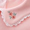 Autumn 2025 Toddler Girl Solid Color Embroidered Long Sleeve Korean Top