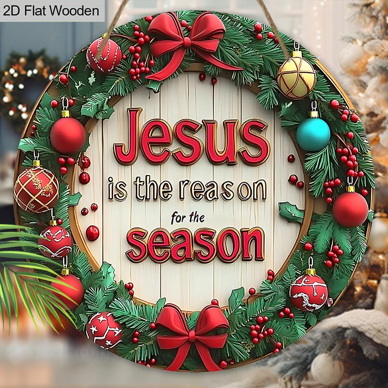 Jesus Weihnachten Holzschild - Navidad Schild für Haustür, Wandbehang Dekor - Idealer Weihnachtsschmuck