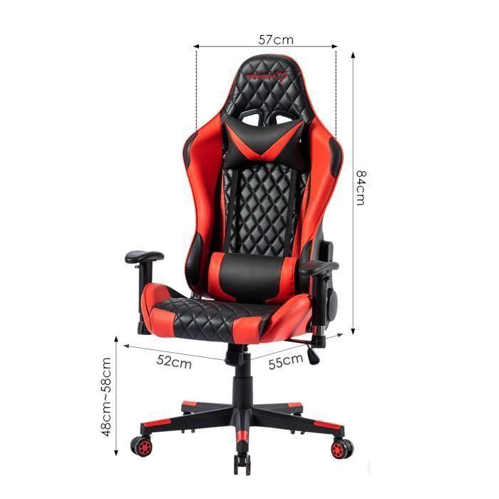 Gaming Chair - SEVEN COMFORT - Swivel - Adjustable 3D Armrests - Lumbar Support - 360° Rotation