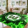 VfL Wolfsburg FC Design Kristall-Samt-Teppich Weiche Dekorationsmatte für Schlafzimmer Eingang