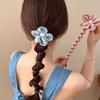 Big Flower Glim Spring Hair Telephone Cord Hair Tie