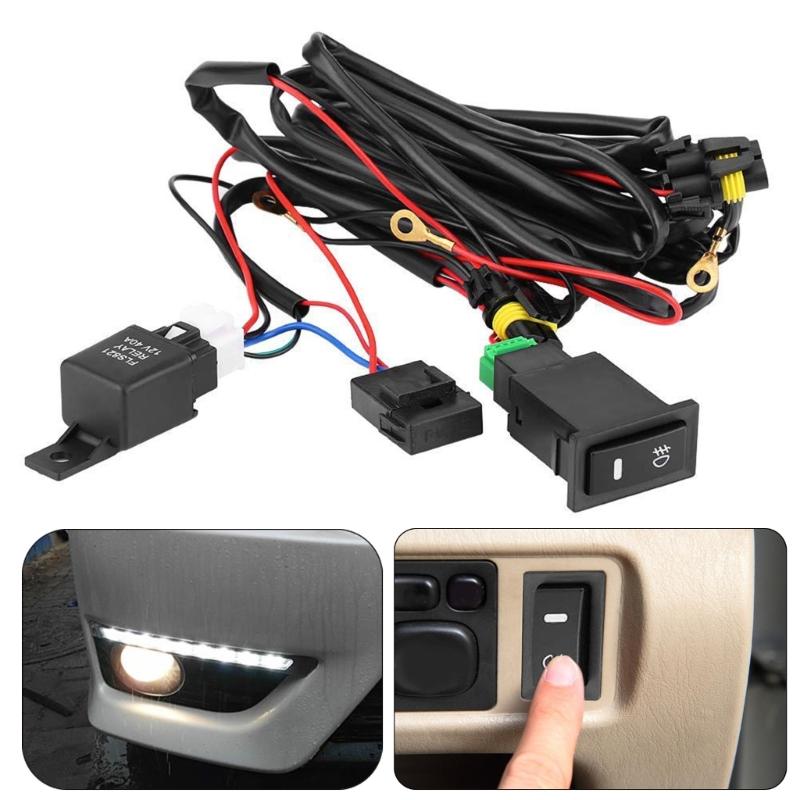 Car LED Fog Light Switch Wiring Harness Car Replacement Fog Light Switch Harness Kit Automotive Modification Accessories