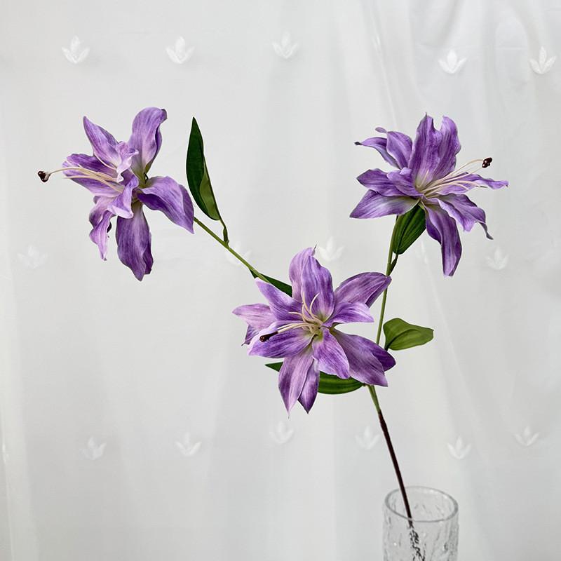 Brownii Artificial Lilium Var Viridulum For Wedding Decor And Props Photography