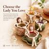 Artistic Tea Infuser for Home Bathing Girl Loose Leaf Tea, Fine Mesh Strainer, Creative Resin Residue Free Strainer Sitting Figure Filter Cups