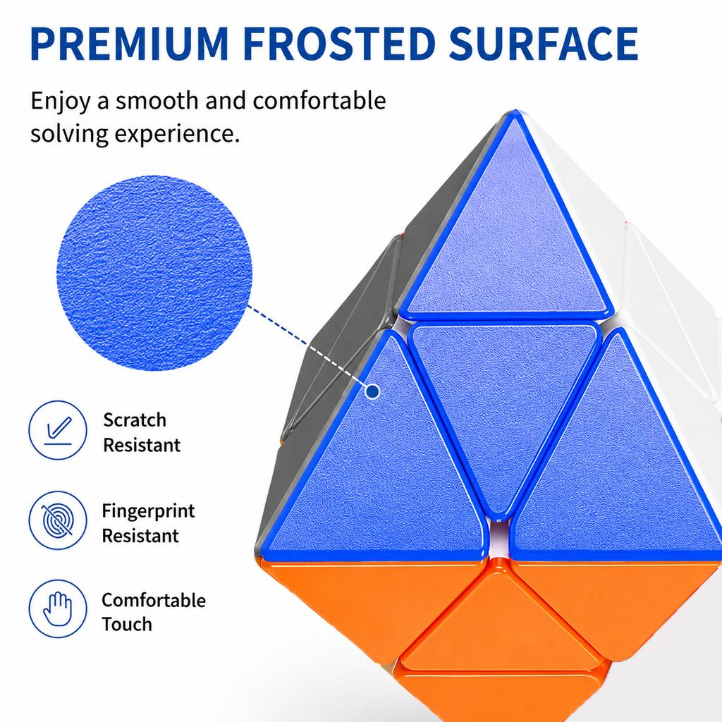 Sengso Fto M Face Turning Octahedron 2X2 3X3 Speed Cube Octahedron Stickerless Competition Cube Puzzle Logic Training Gift