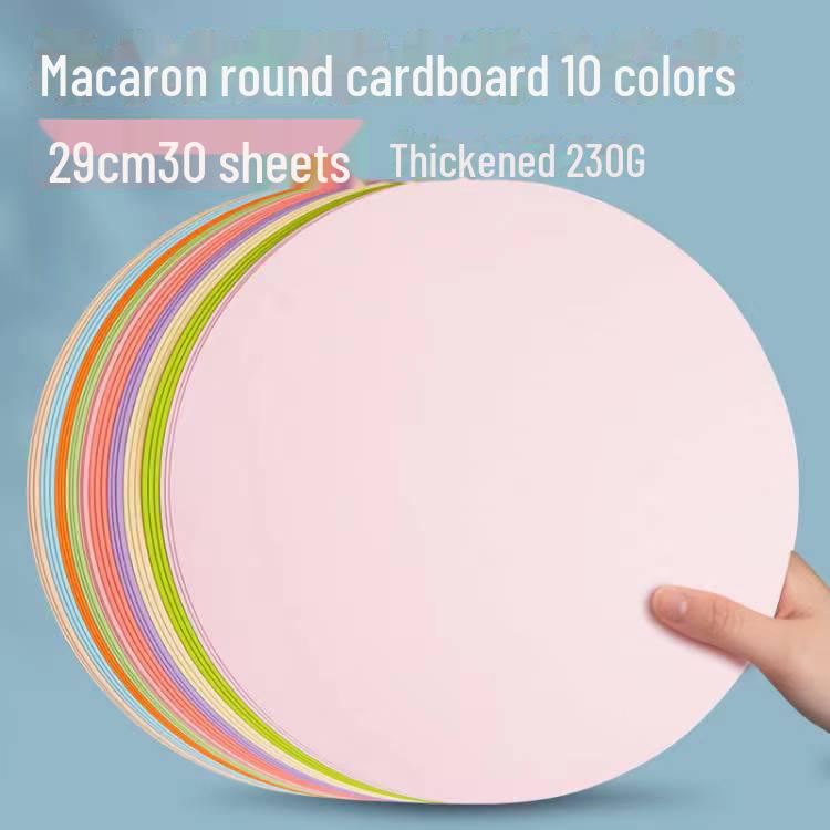 Yuanhao Double-Sided White and Black Cardstock: 21/25/29/36CM Circular Craft Paper for Painting and Handmade Projects.