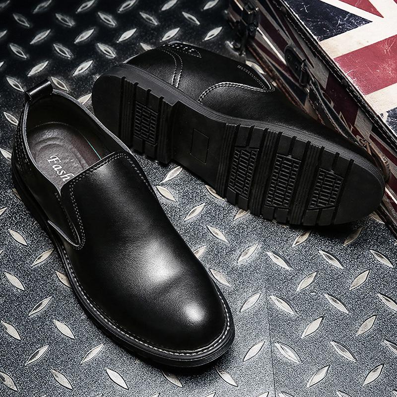 Handmade Leather Mens Oxford Shoes Casual Comfortable Male Loafers Slip On Business Shoes Hot Sale Genuine Leather Walking Flats