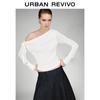 UR Women's Off-Shoulder Bandage Long-Sleeve Slim T-Shirt