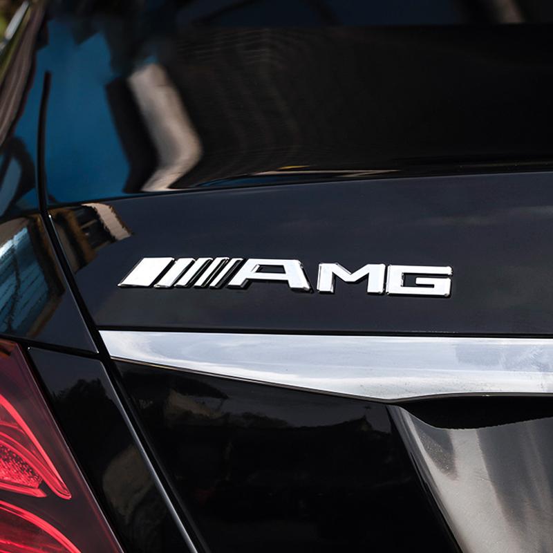 Car 3D Metal Super Custom Limited Body AMG Emblem Badge Decals Auto Tail Sticker For Mercedes-Benz W166 W212 W204 C E ML GL GLK
