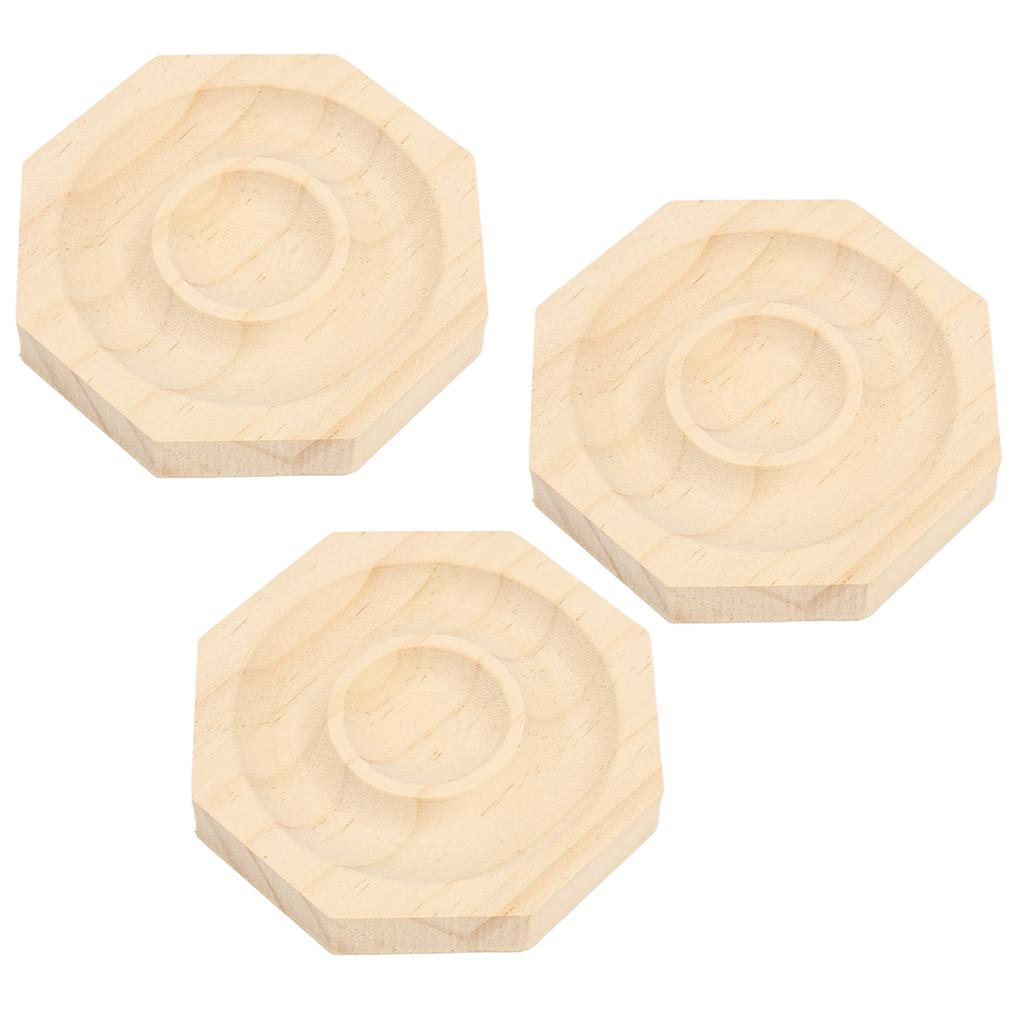 3ks Podnos na vystavení korálkových náramků Elegantní dekorativní ručně vyráběný podnos na šperky z masivního dřeva na náramky