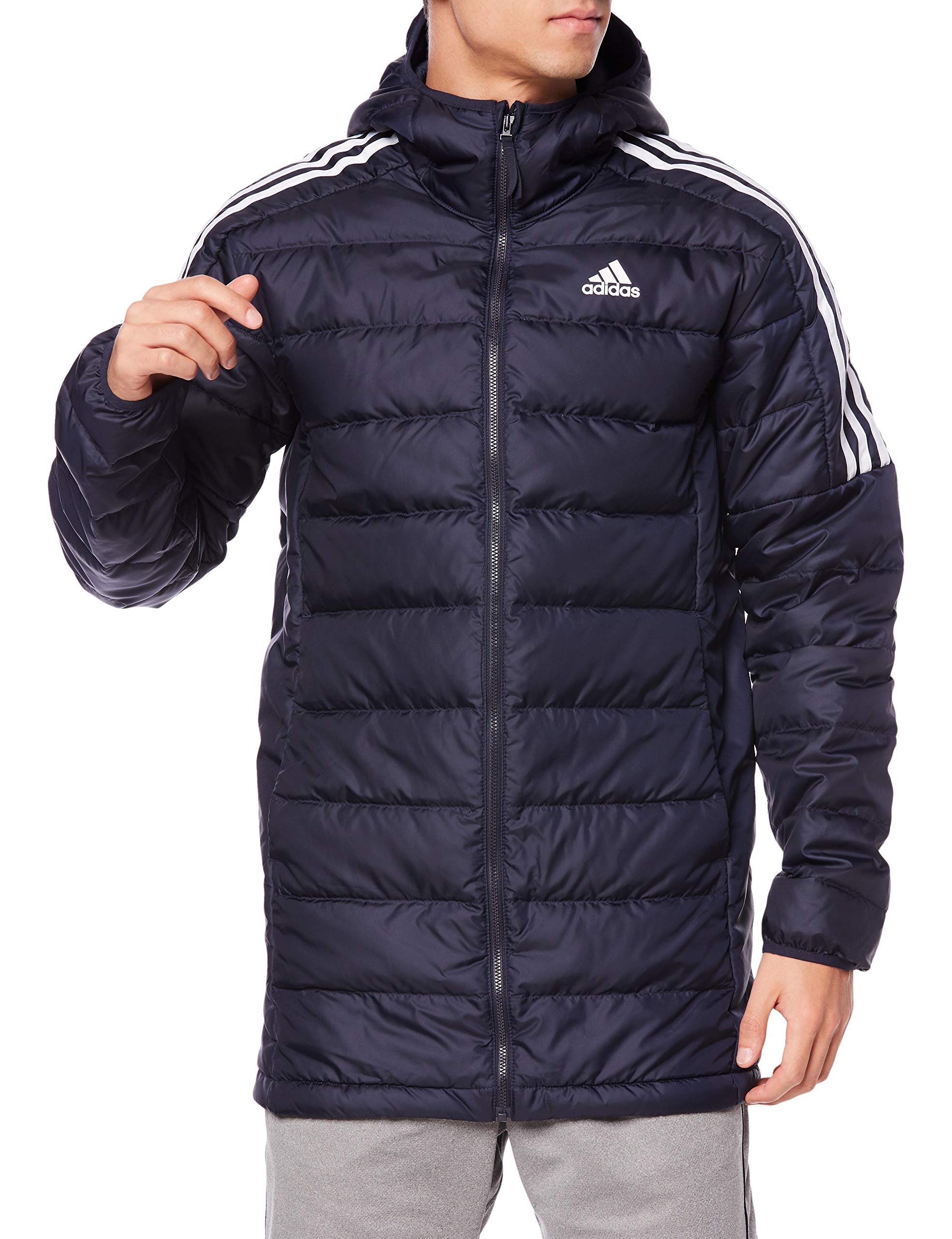 

Adidas Down Essentials Пуховик Legend Ink Размер Японии к японскому размеру, Мужской IZG15, (GH4605), Дж/Л (эквивалент L)