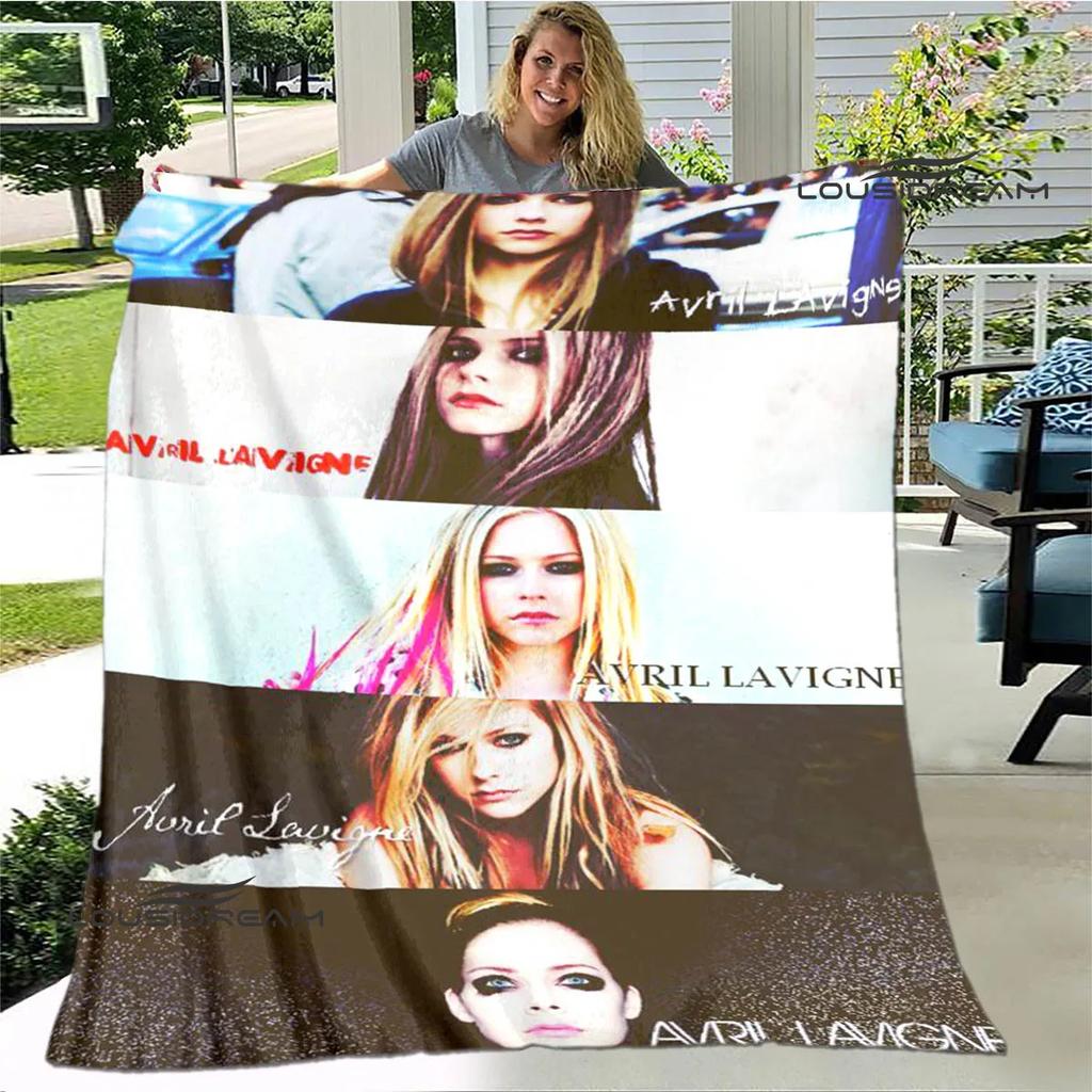Singer AVRIL LAVIGNE Printed blanket Flannel Warm blankets Soft and comfortable blanket bed linings cubre cama Birthday Gift