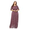 Europäische und amerikanische Plus Size Extra Large Size Damen Neues Spitzentaschen-Abendkleid Brautjungfernkleid XL-6XL