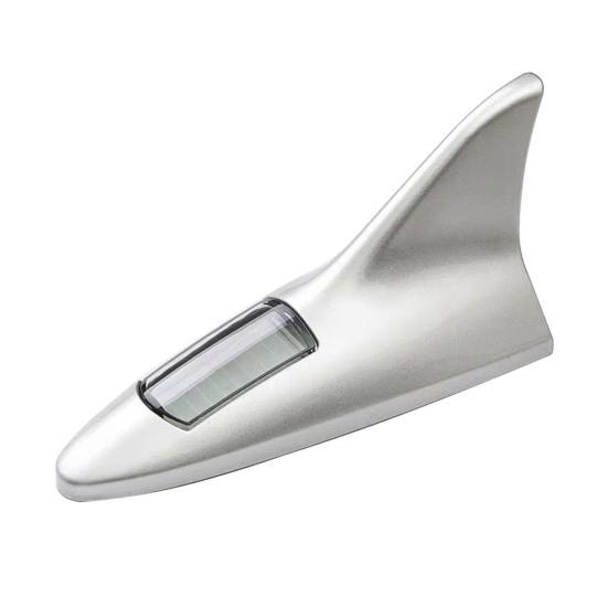 Solar Shark Fins Antenna Light for Car Roof Top LED Warning Lamp with Magnetic Mount Waterproof Auto Tail Decorative Night Safety Light for Cars