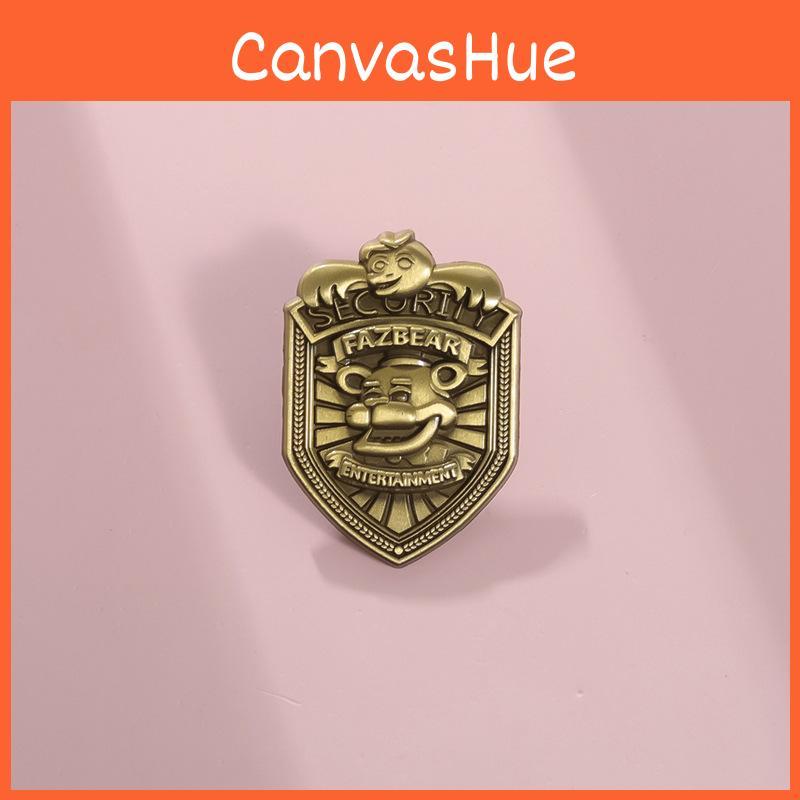 Collectible Unique And Cartoon Character Brooch Retro Bronze Shield Letter Badge Metal