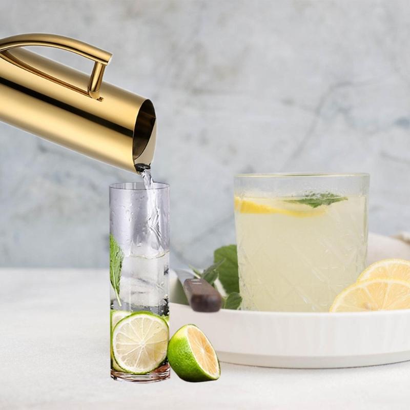 Drink Dispensers Cold Kettles Beverage Container Stainless Steel Pitcher Large Water Kettles with Handle for Gatherings