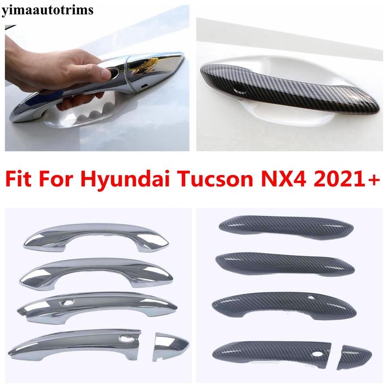 Außentürgriff Dekoration Schutzabdeckung Zierleiste für Hyundai Tucson NX4 - 2026 ABS Chrom / Karbonfaser Zubehör