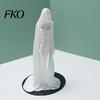 Veiled Lady Statue 3D Printed Goddess Sculpture, Mysterious Female Figurine with Robe, Dark Gothic Sculpture Home Decor for Desk Bookshelf,