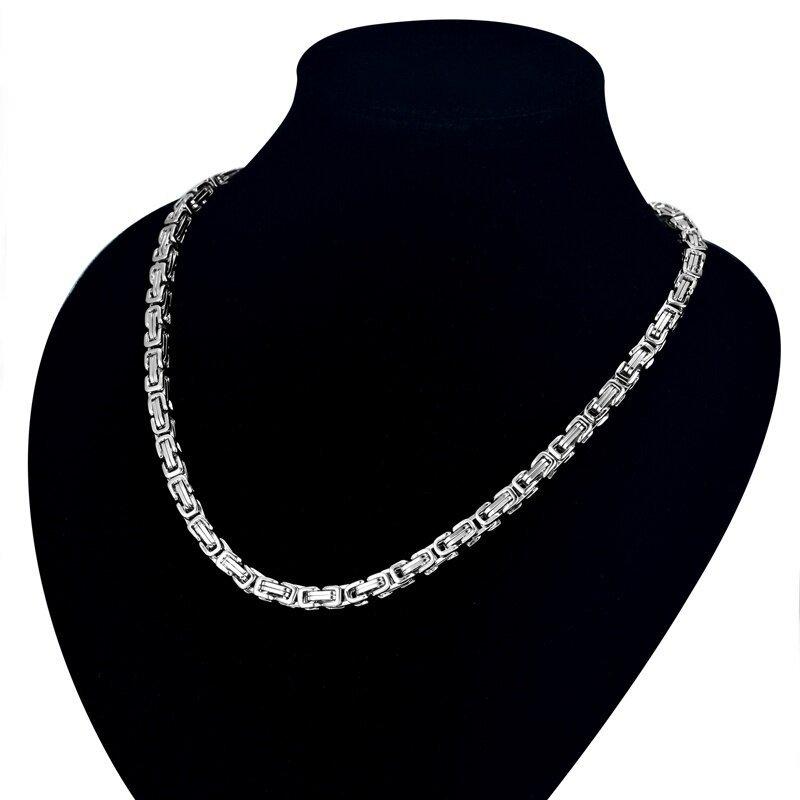 New European and American Titanium Steel Gold Thick Stainless Steel Necklace Domineering