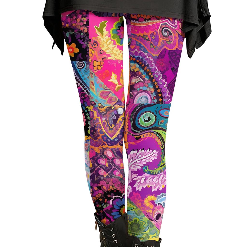 Leggings für Damen Hochtailliert Bedruckt Weich Dehnbar Workout Yoga Hosen Geschenke