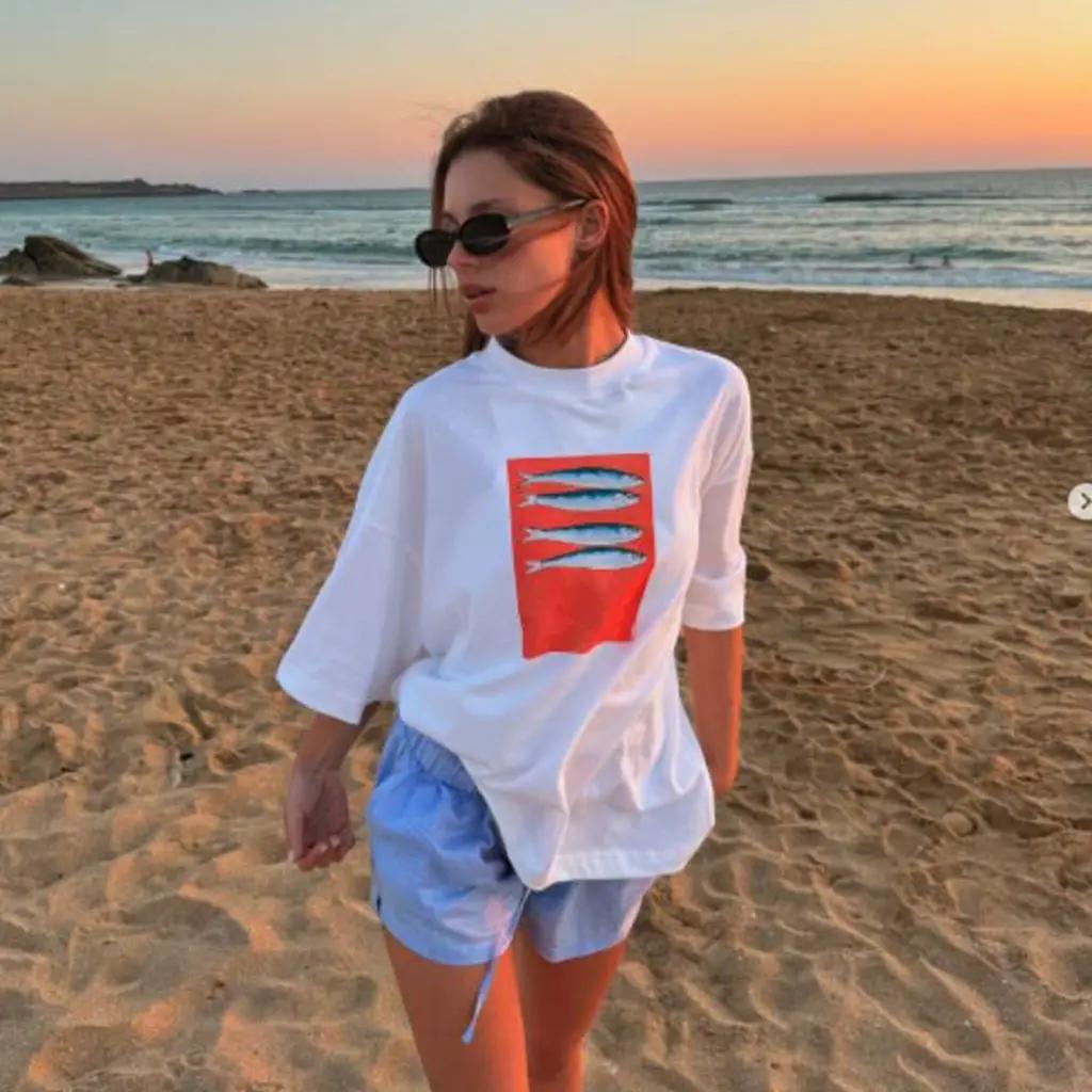 

Женская летняя базовая футболка Y2K с принтом чили/ инжира/ океана/ лампы, повседневные топы с коротким рукавом для уличной одежды, эстетичная одежда, топ Y2k 3XL