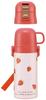Skater Water Strawberry 350ml 420ml Stainless Small for SKDC3 Children's Bottle, 2-Way, Pink, (Cup), (Direct Drink), Steel, Capacity, Girls,