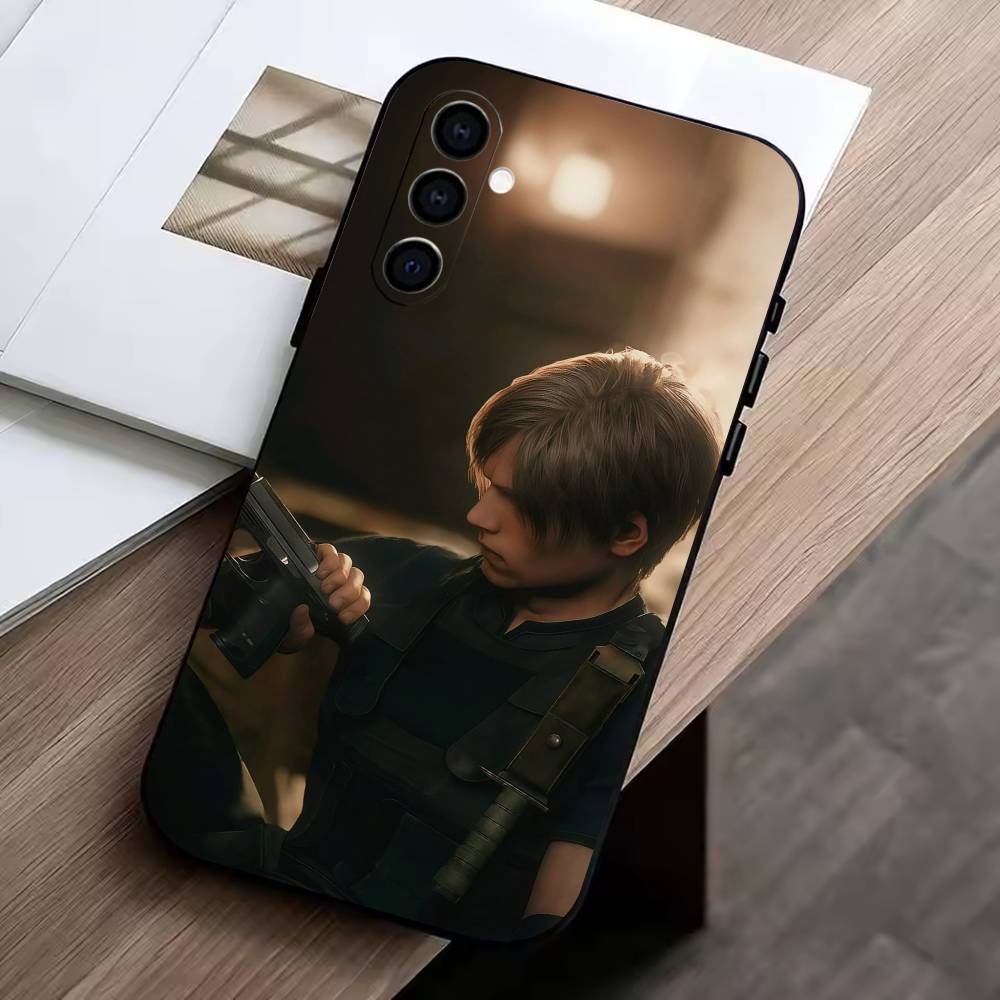

Чехол для телефона Leon-S Resident Evil 4 Agent Черный Силиконовый Мягкий Для Samsung Galaxy A73,A72,A71,A70,A53,A52,A51 Samsung a40