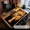 Music Drums Theme Custom Mouse Pad Personalized With Name Text Customized Desk Mat For Office Home Decor