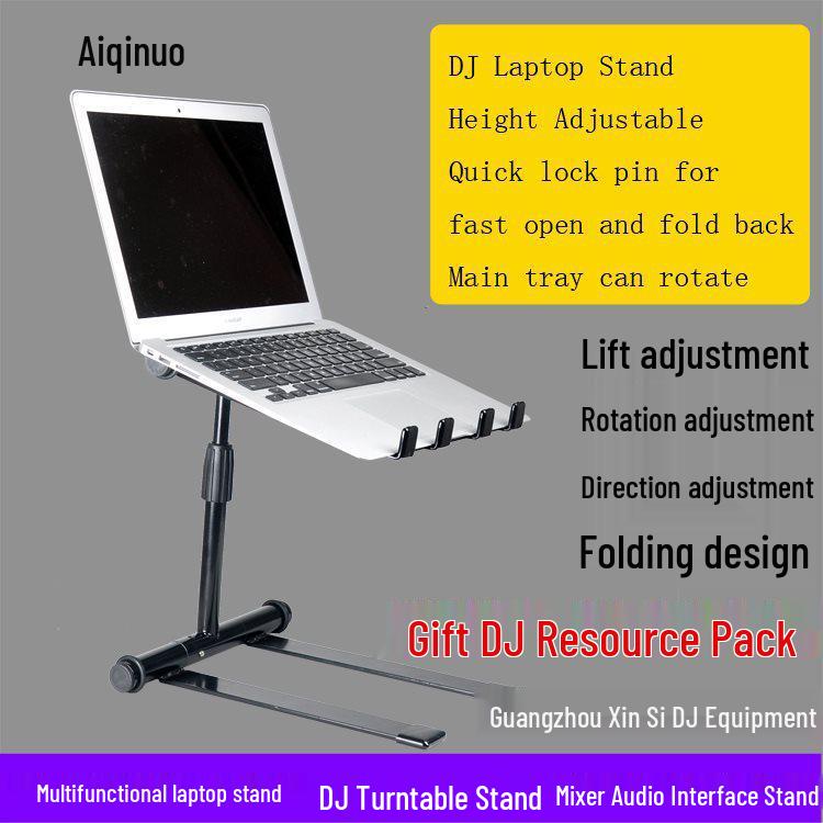 Foldable, Rotatable DJ Laptop Stand with Adjustable Height