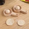 Round Wood Dumpling Skin Maker Ball Rolling Manual Dumpling Maker Dumpling Skin Press Reusable Dumpling Ravioli Maker Tools