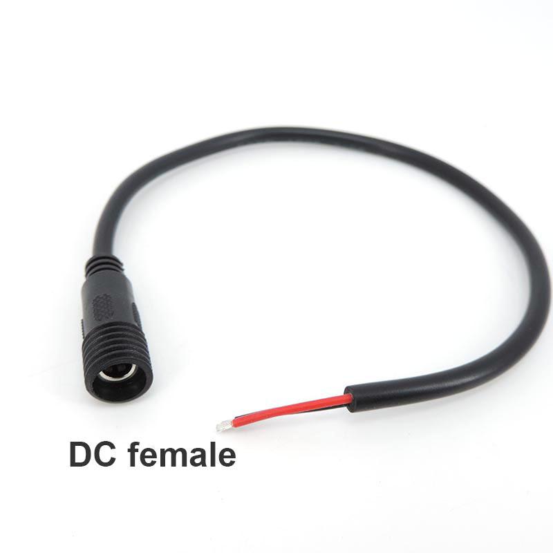 30cm 2Pin core DC Male and Female cable Connector 5.5 x 2.1mm IP68 Waterproof 18AWG 7A Plug Power supply aextend adapter Wires