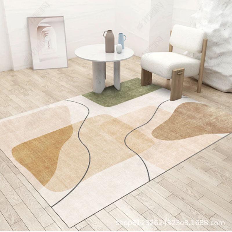 Modern Nordic Luxury Printed Floor Mat for Bedroom & Living Room